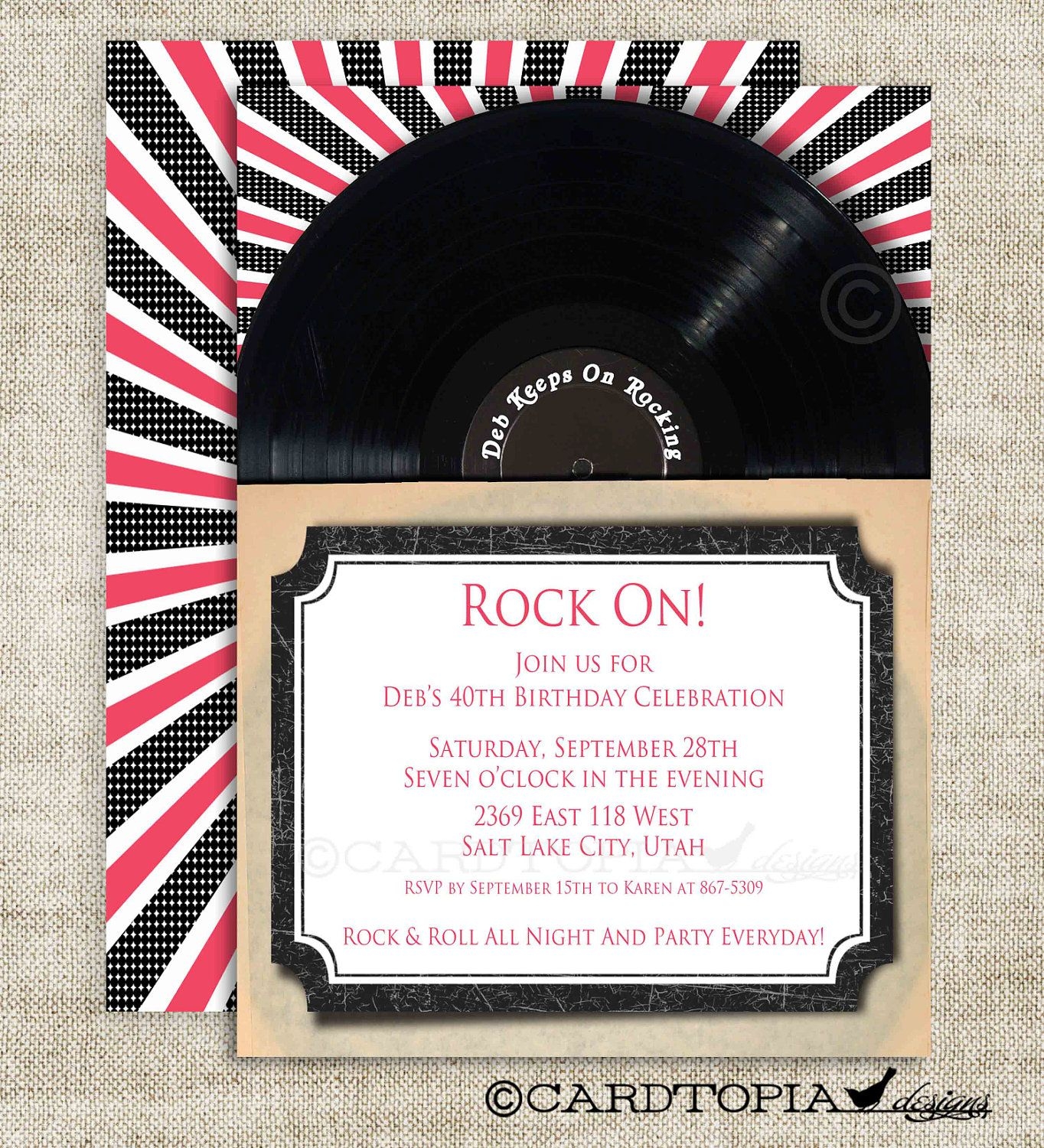 Adult Birthday Party Dad Birthday Adult Party Rockstar Birthday 