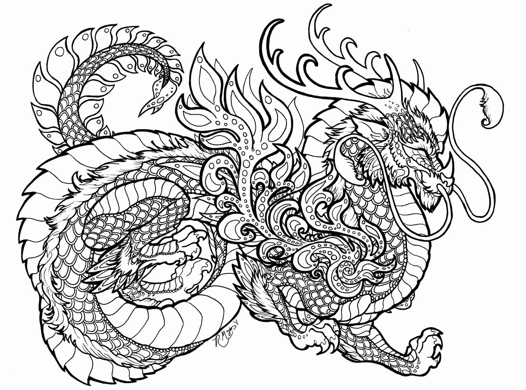 Adult Coloring Pages Dragons At GetDrawings Free Download