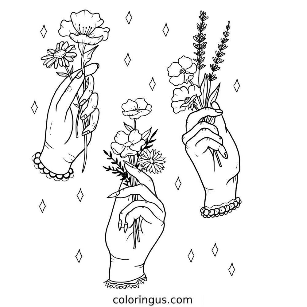 Aesthetic Coloring Pages Free Printable PDF 
