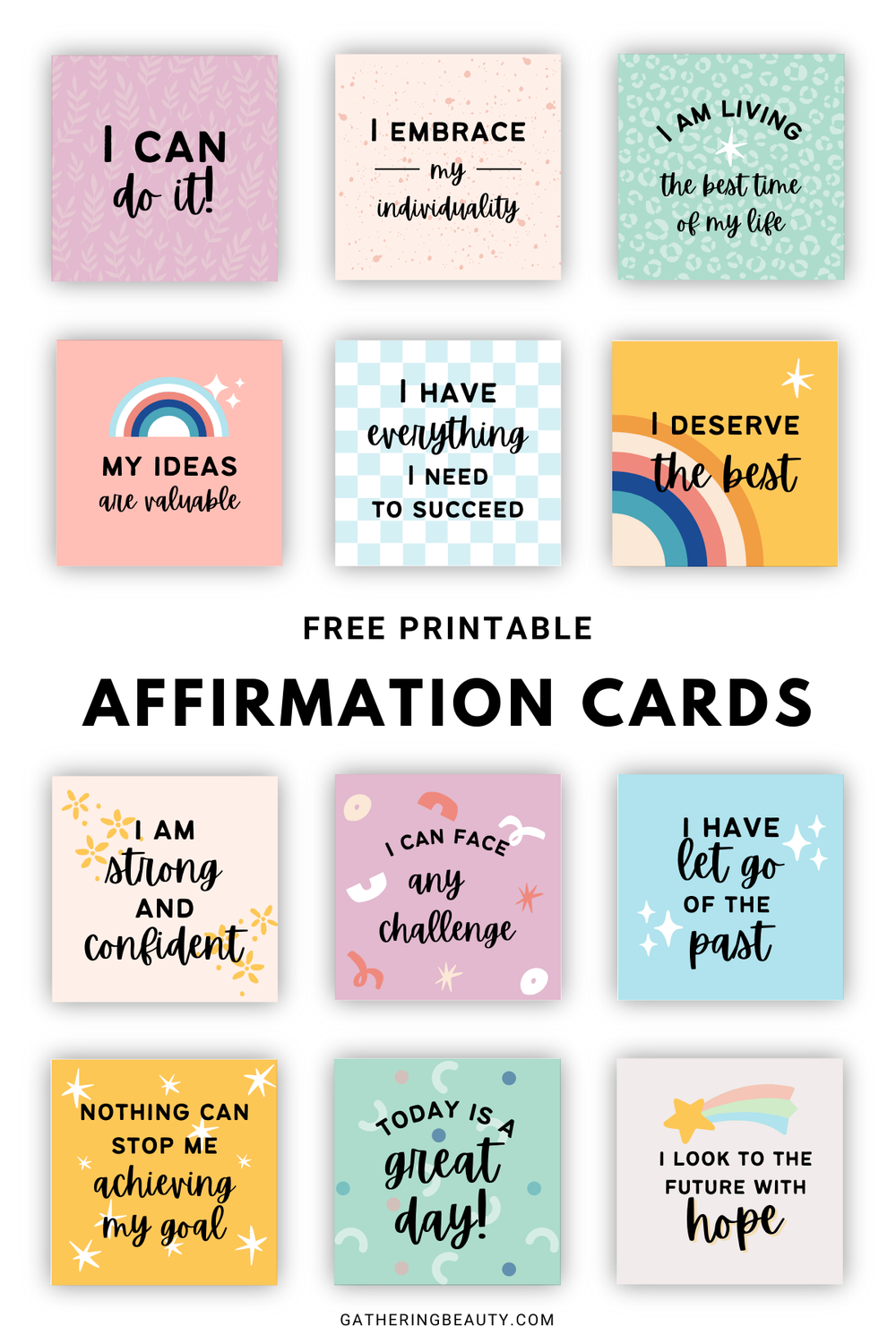 Affirmation Cards Free Printable Artofit