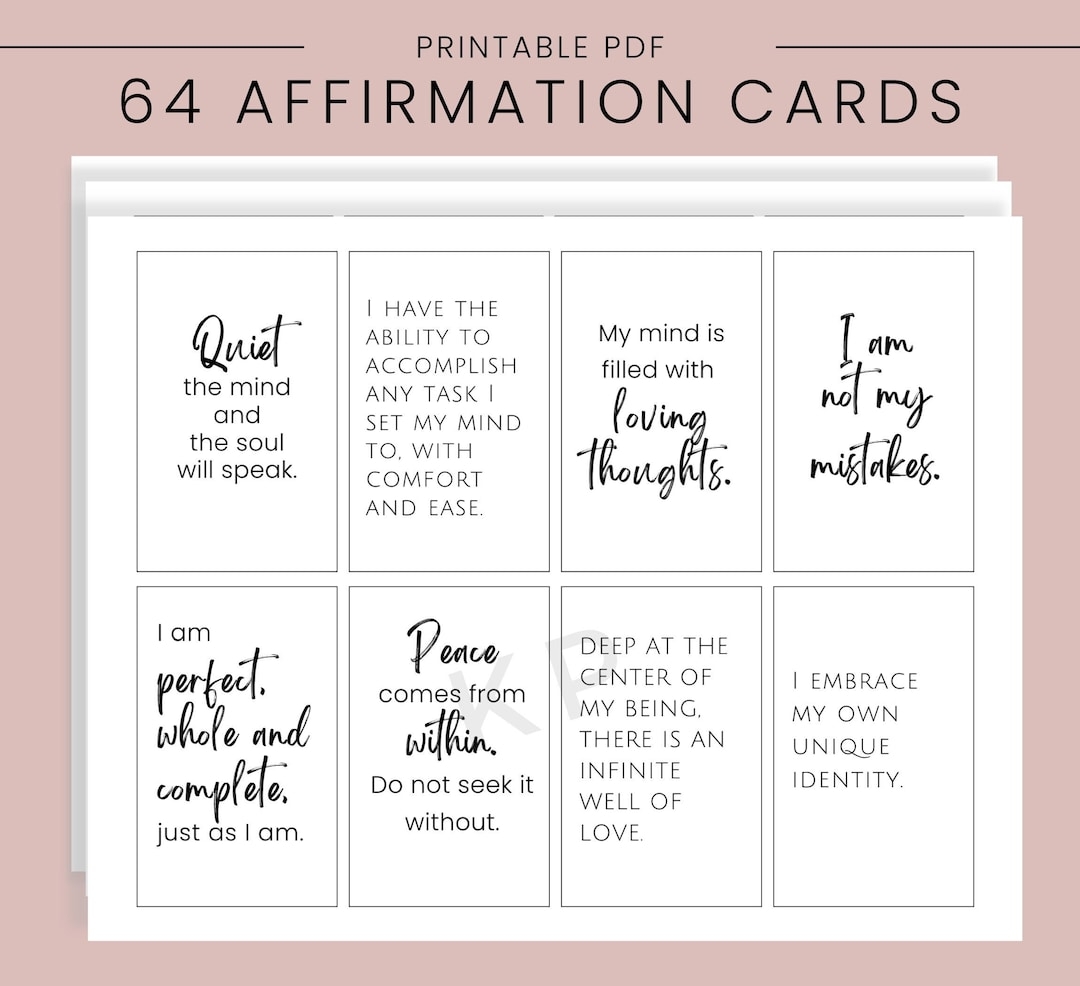 printable self affirmation cards