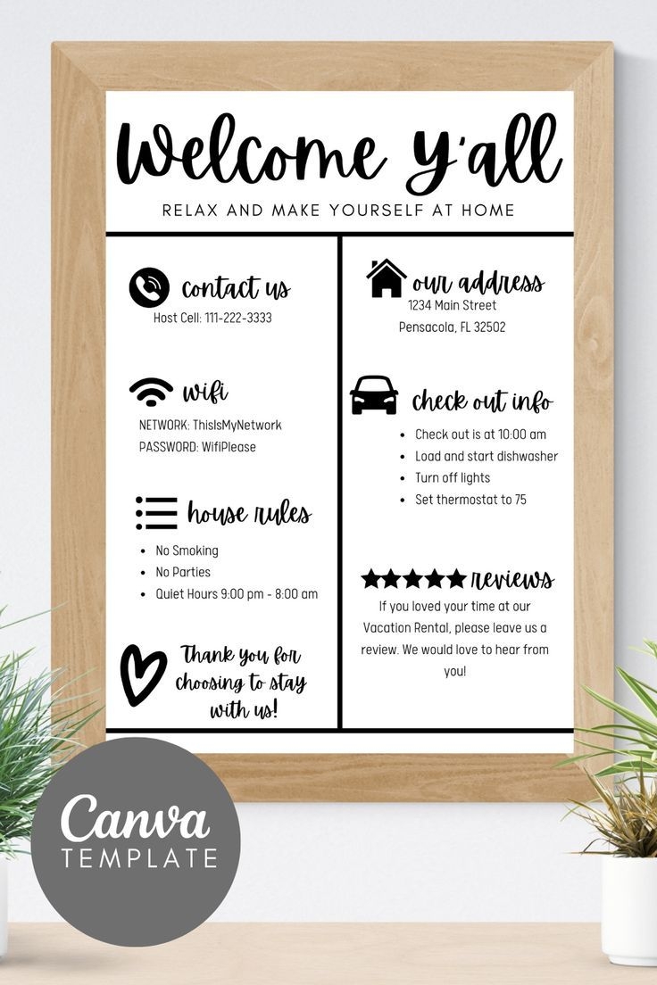 printable airbnb house rules template free