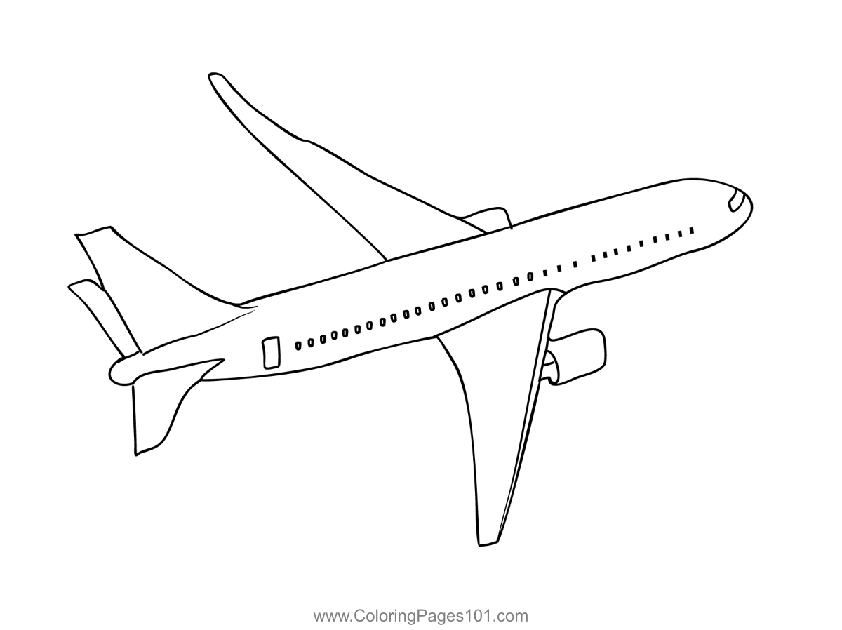 free airplane coloring pages