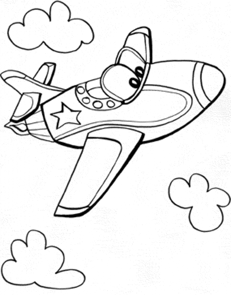 printable airplane pictures to color
