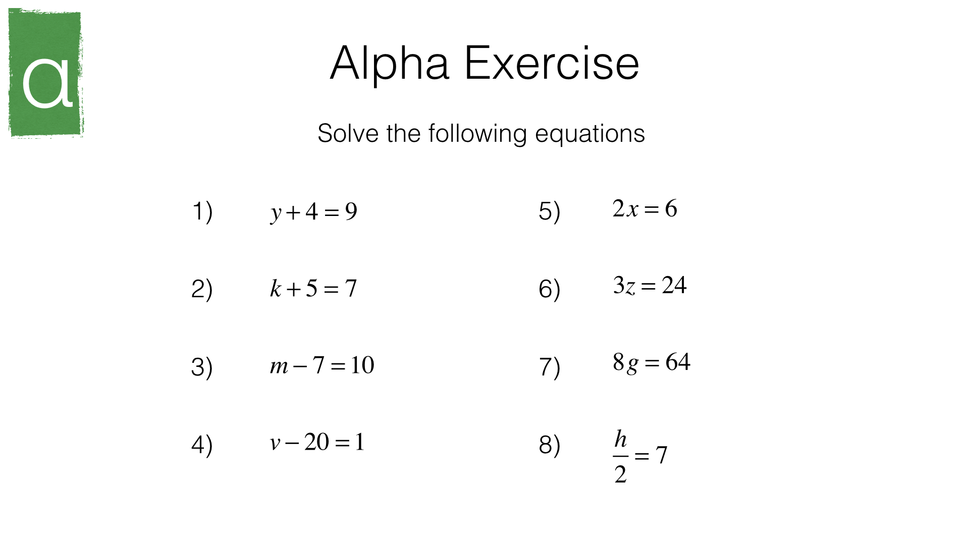 Algebraic Equations Worksheet Equations Worksheets