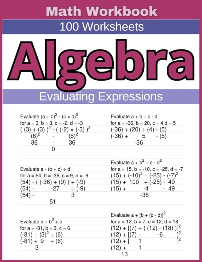 Algebraic Expressions Worksheets Math Monks Worksheets Library