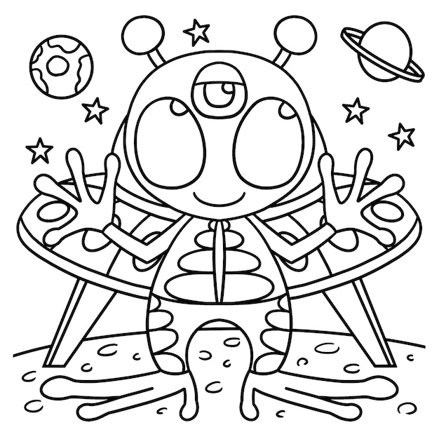 Alien Color Pages Coloring Book 6000 Coloring Pages 