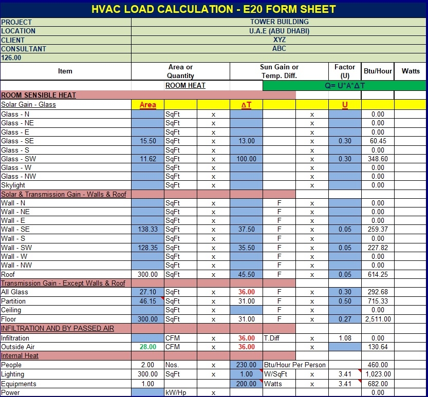 All In One HVAC Calculation Sheet Hvacsimplified in Worksheets Library
