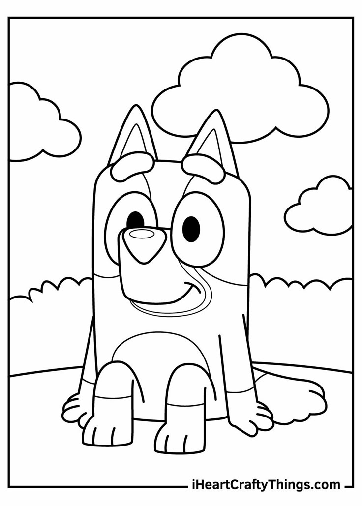All New Bluey Coloring Pages For 2024 Family Coloring Pages Dog 
