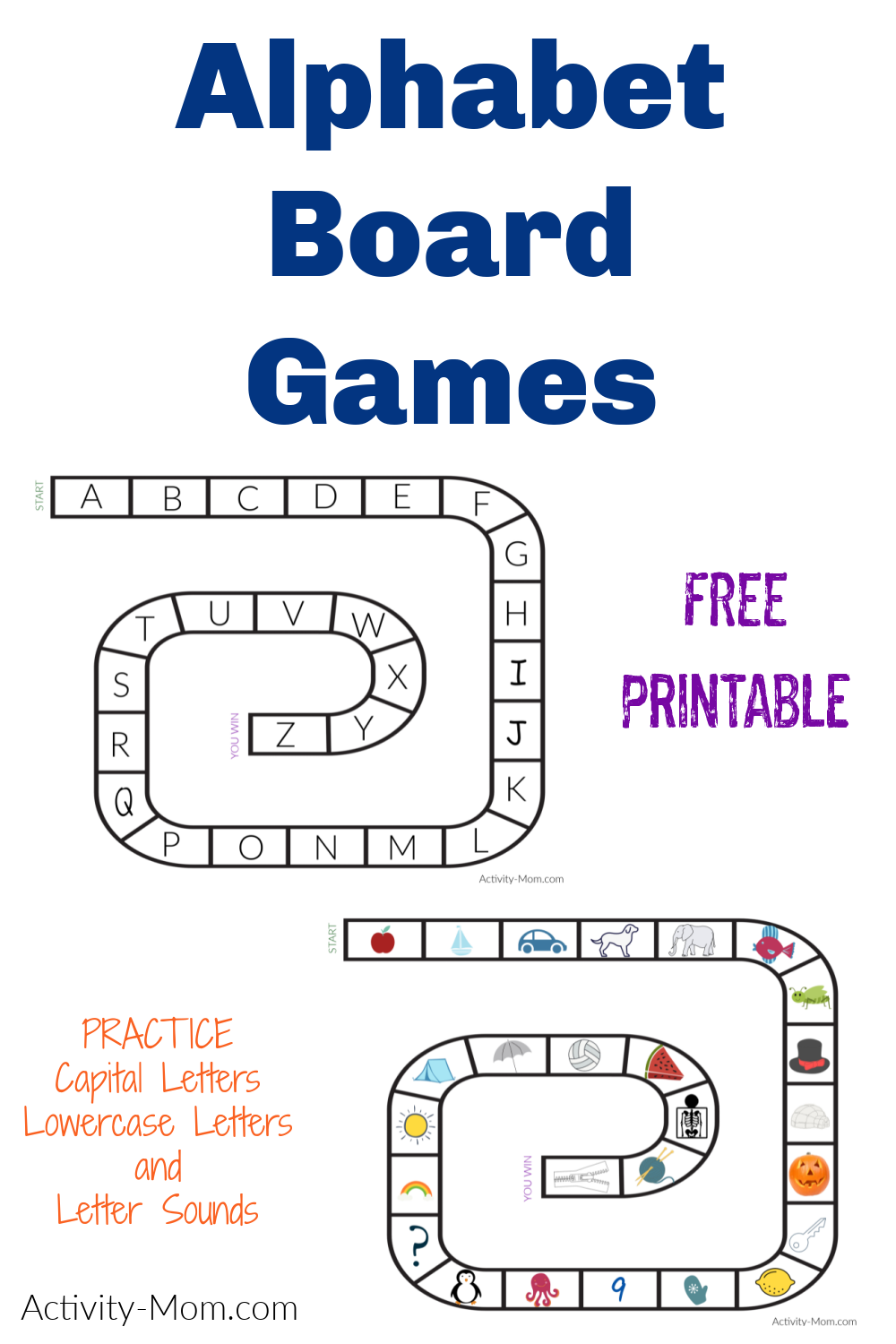 Alphabet Board Game Printable The Activity Mom