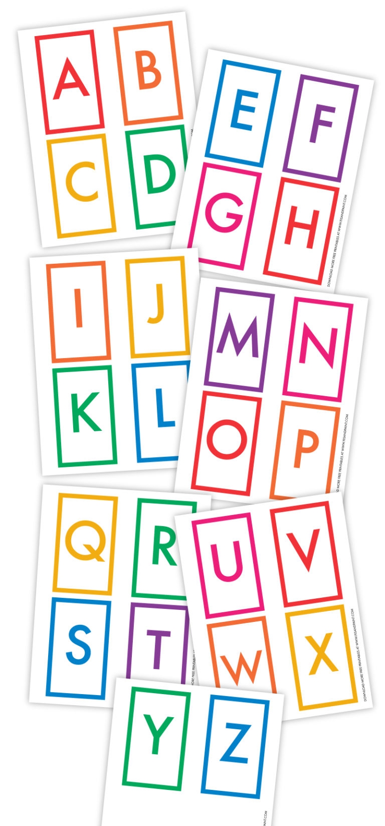 alphabet flash cards printable