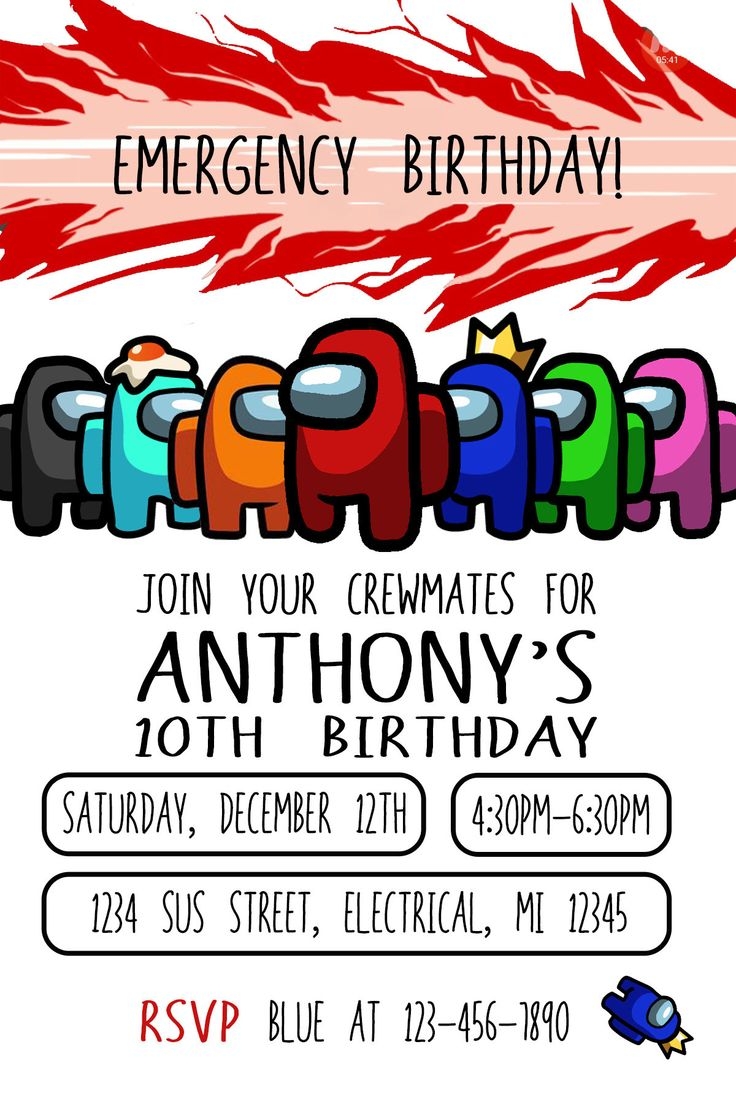 free among us invitation template