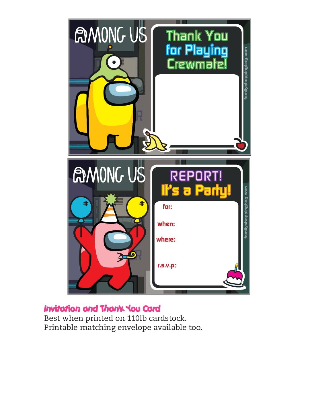 Among Us Invitation Template Vrogue co