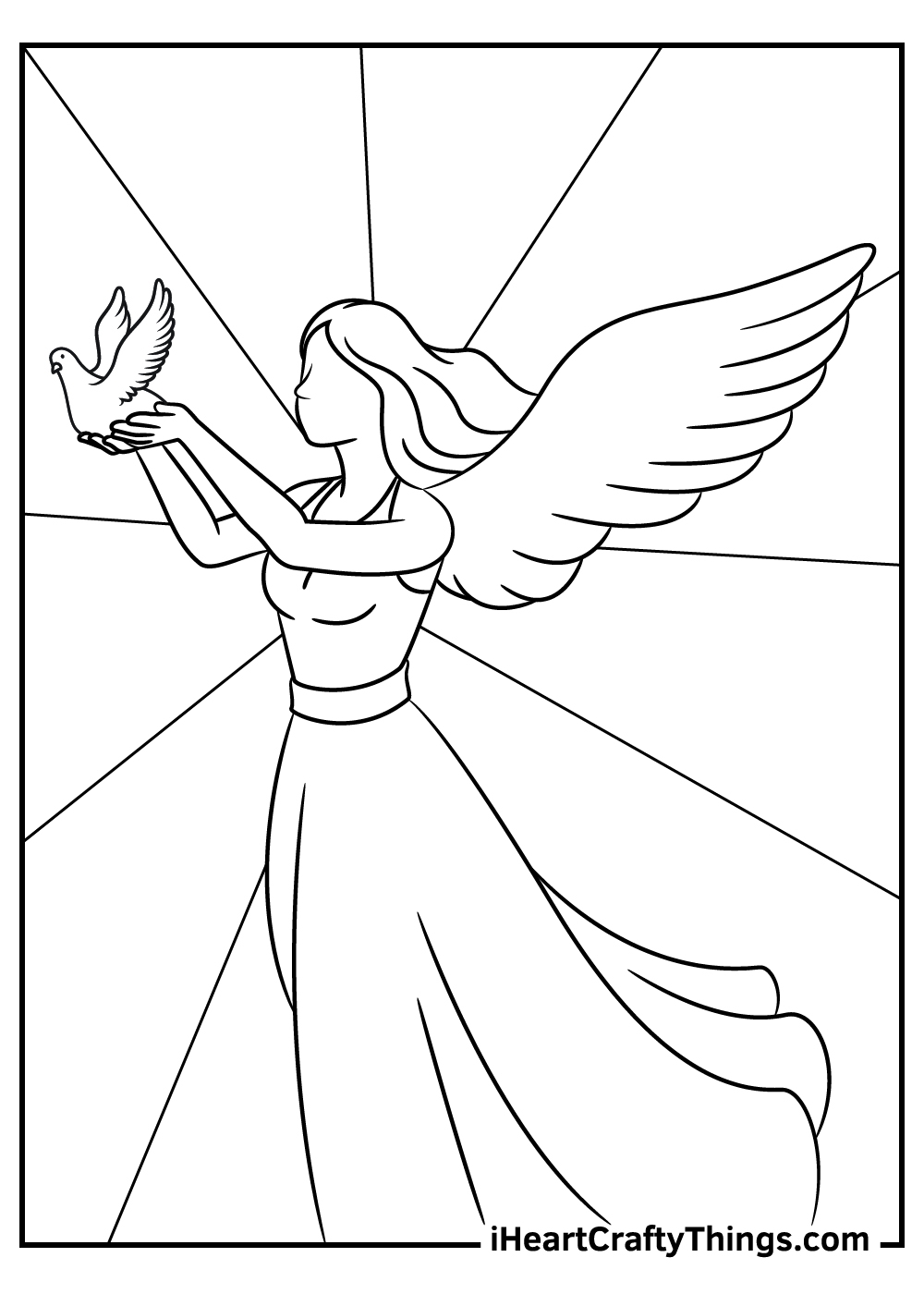 Coloring Page Of An Angel
