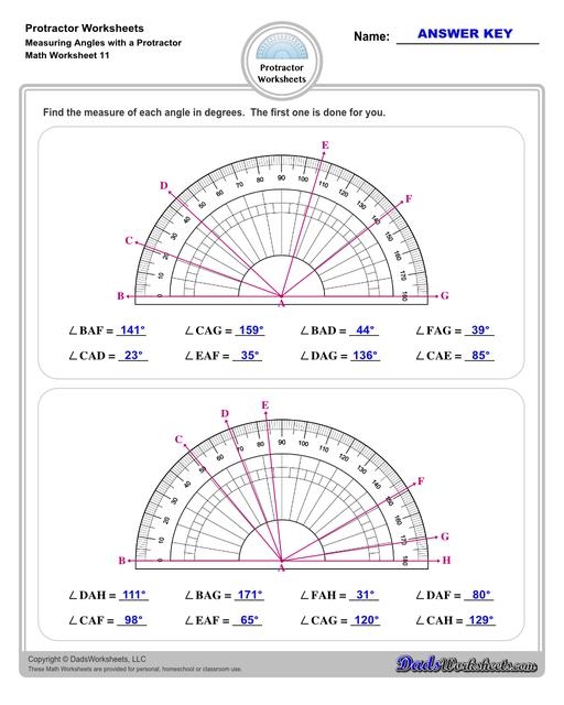 Angles With A Protractor