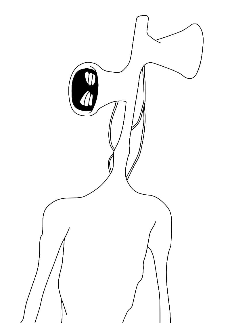 Angry Siren Head Coloring Page Free Printable Coloring Pages For Kids