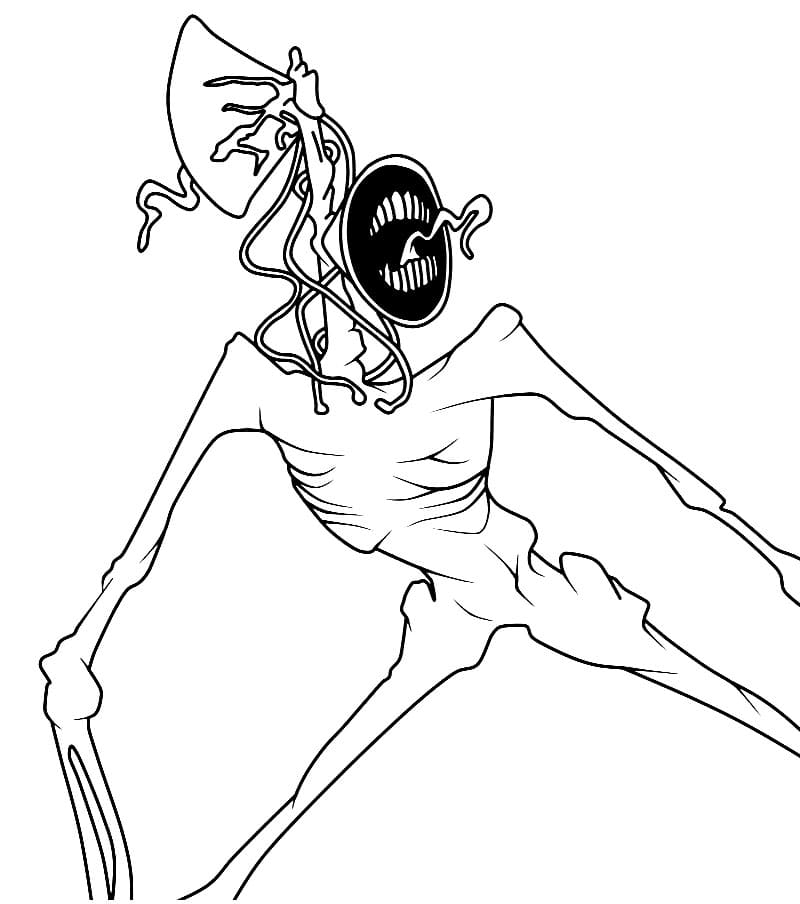 Angry Siren Head Coloring Page Free Printable Coloring Pages For Kids