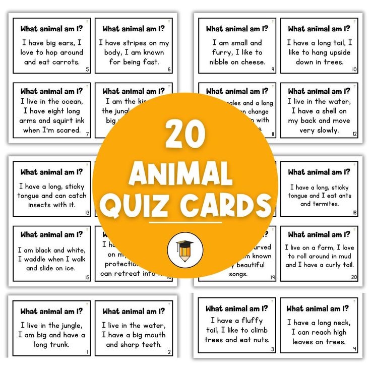 printable quiz cards