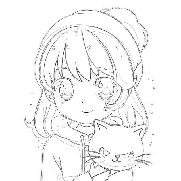Anime Cute Coloring Pages Coloring Pages Mimi Panda