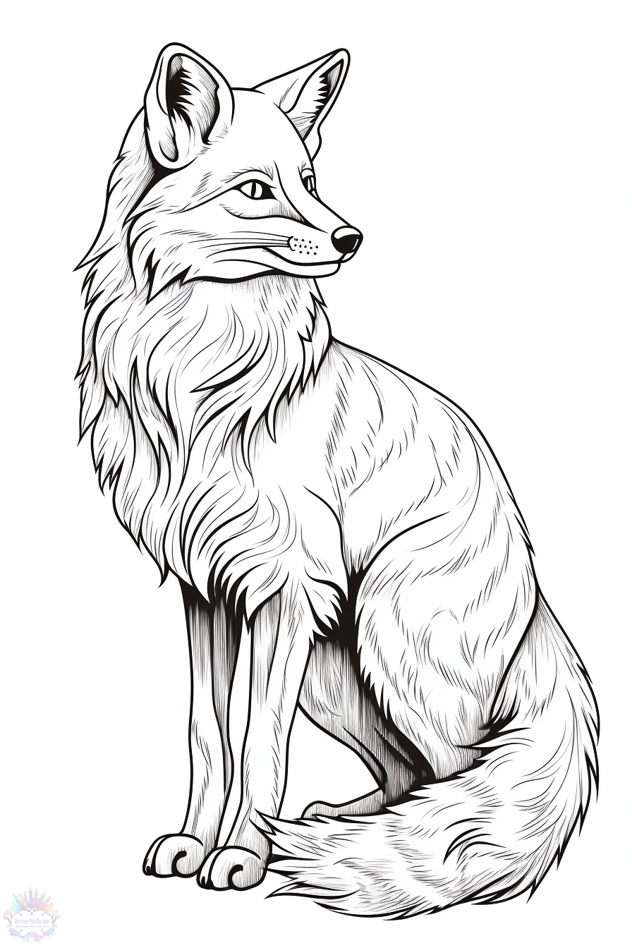 free coloring pages foxes