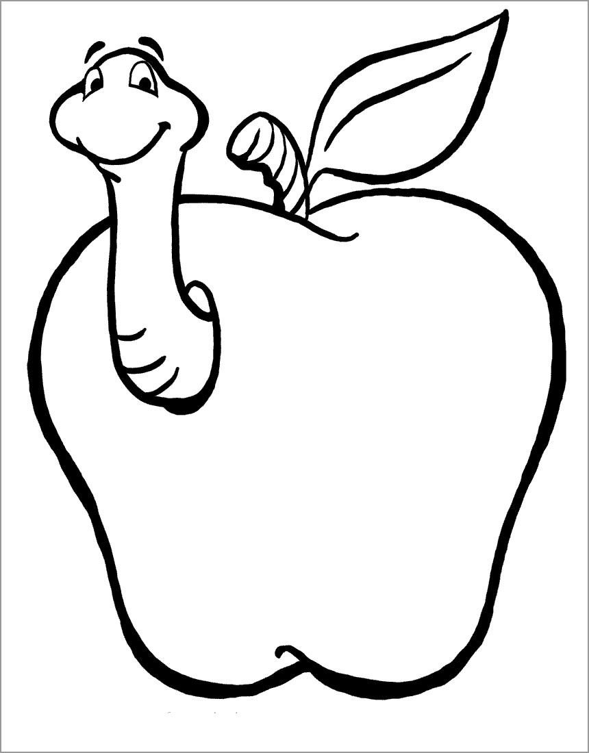 apple coloring pages free printable