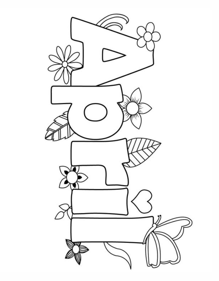 April Showcase Springtime Coloring Page