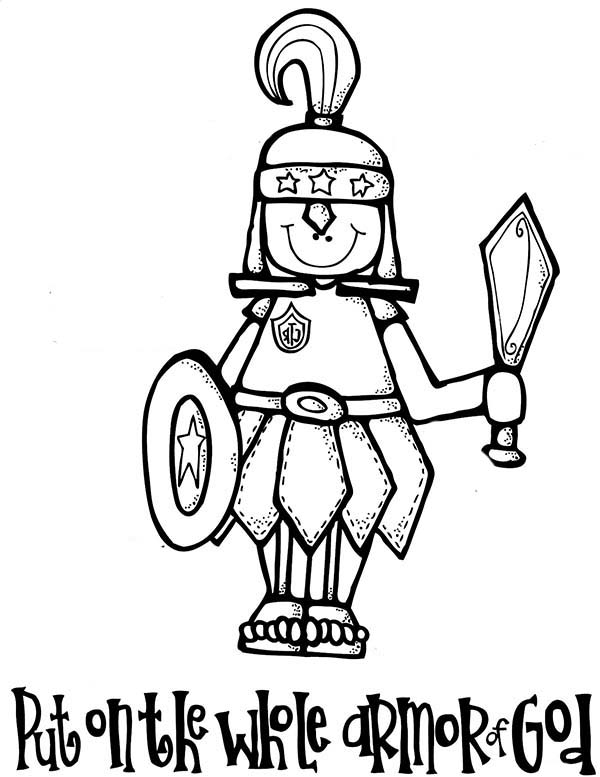 Armor Of God Coloring Pages Coloring Home
