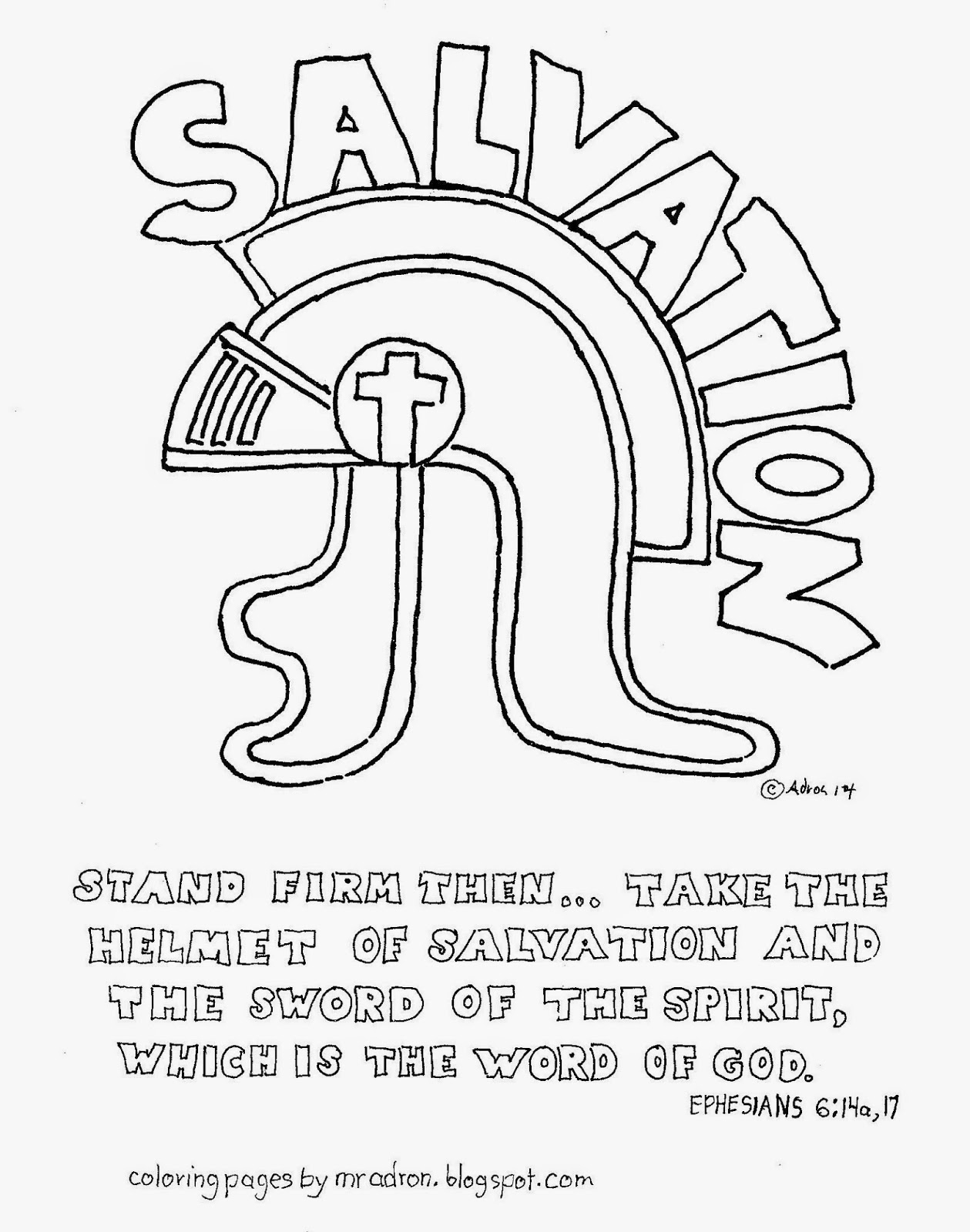 Armor Of God Coloring Pages Coloring Home