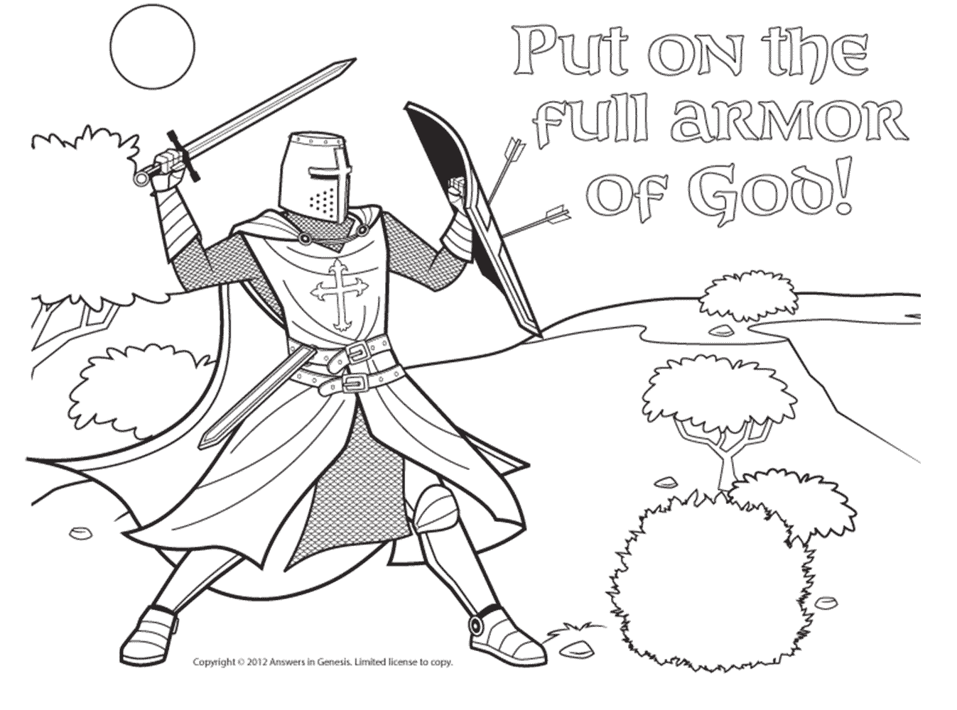 Armor Of God Coloring Pages Coloring Home