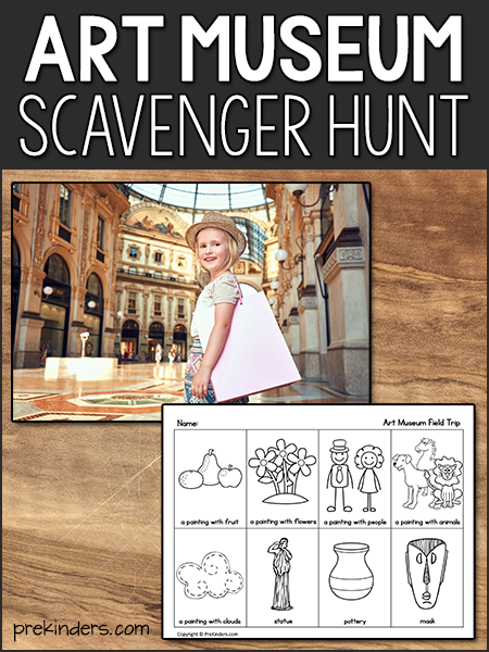 Art Museum Scavenger Hunt PreKinders Preschool Activities