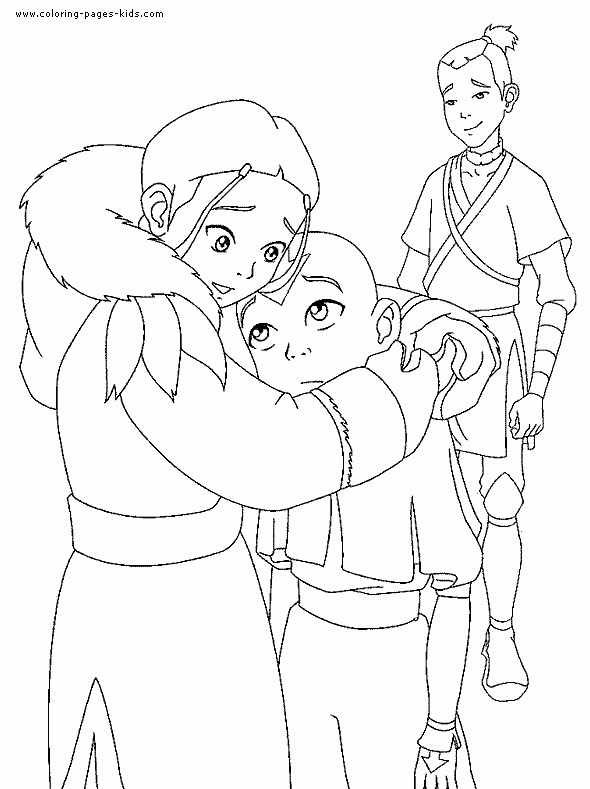 Avatar The Last Airbender Color Page Cartoon Color Pages Printable 