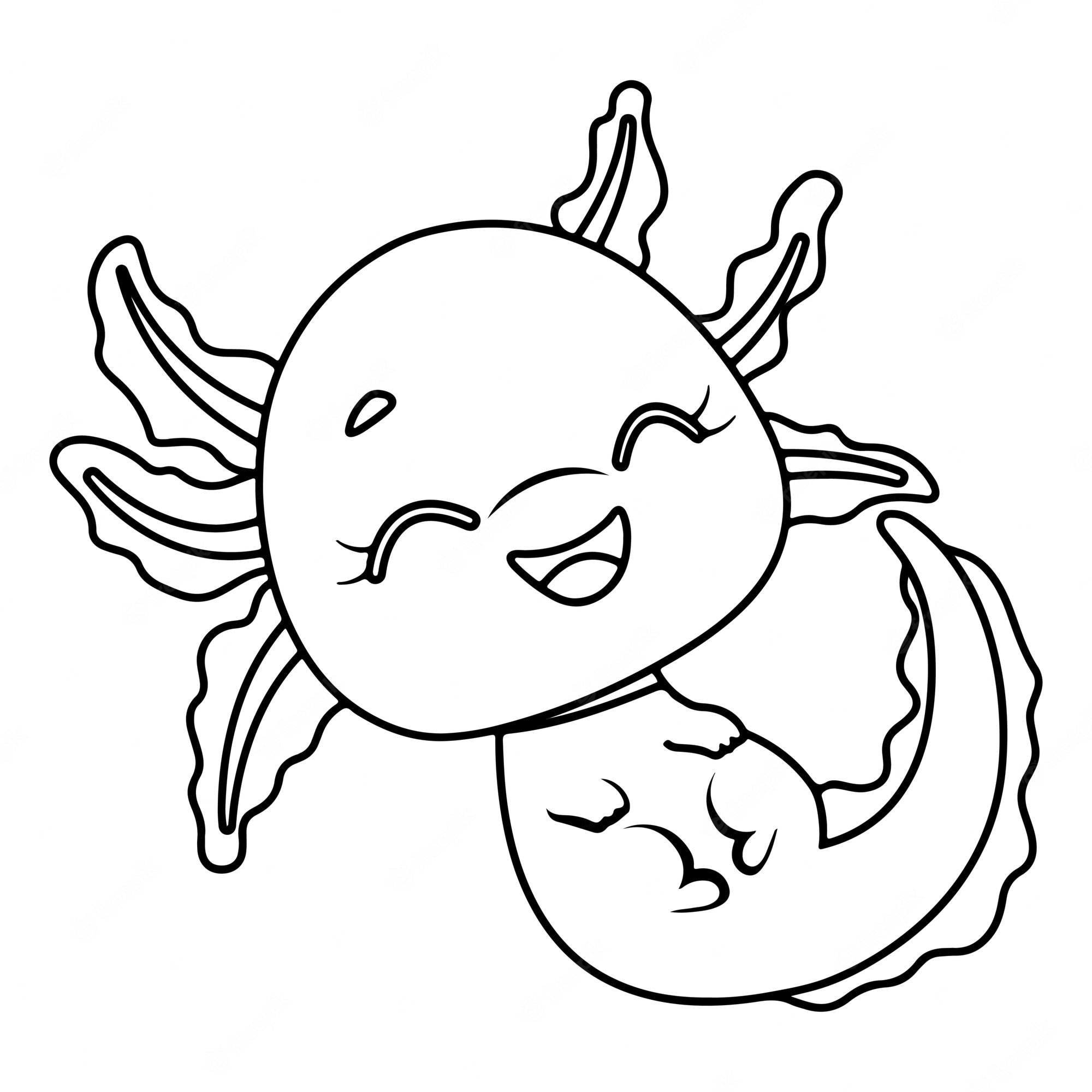 Axolotl Coloring Pages Coloring Home