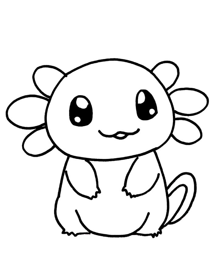 axolotl coloring pages free