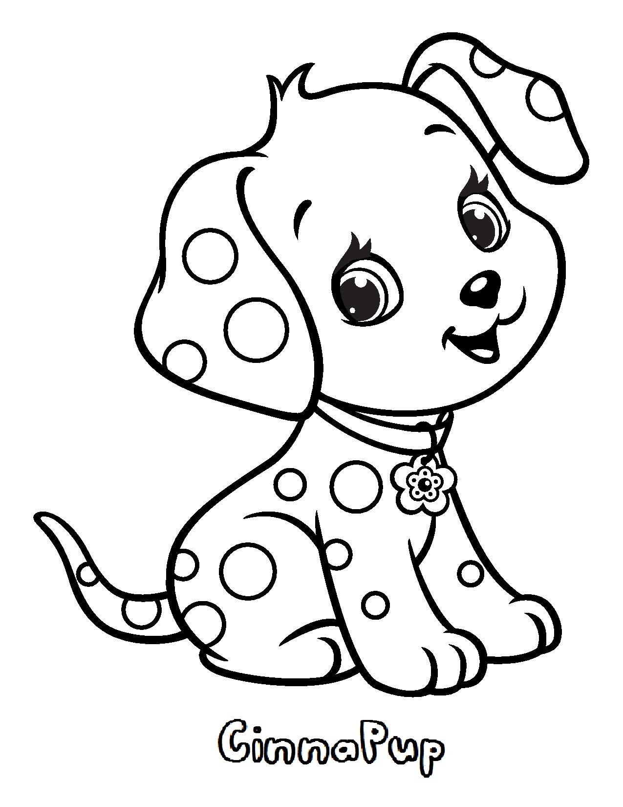 Baby Dog Printable Coloring Pages