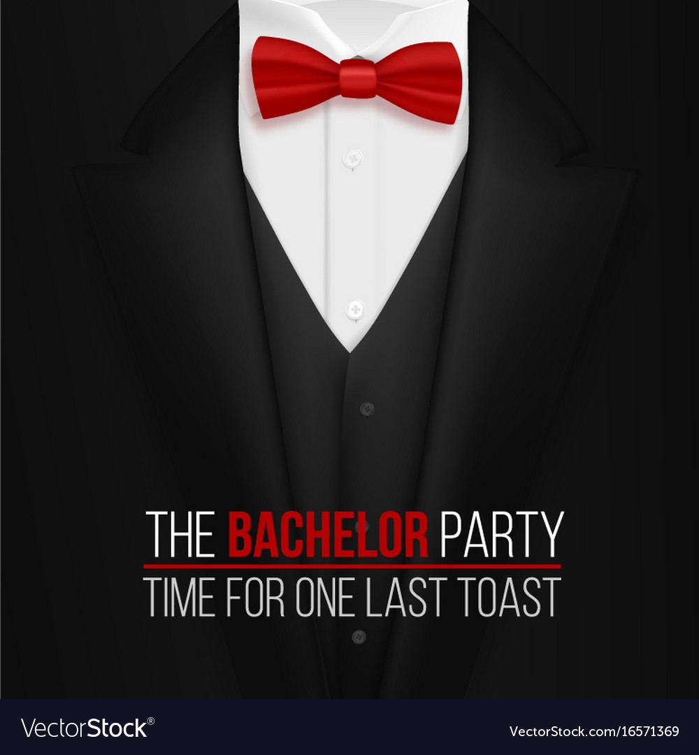 Bachelor Party Invitation Template Realistic Vector Image