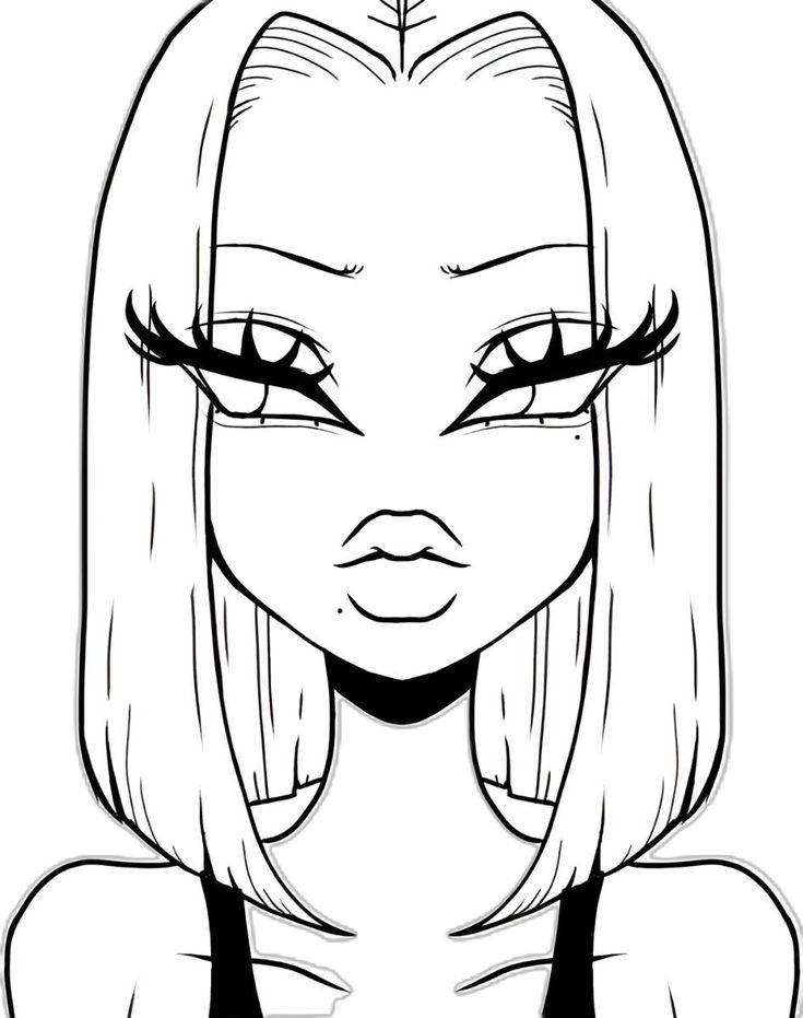 Baddie Coloring Pages
