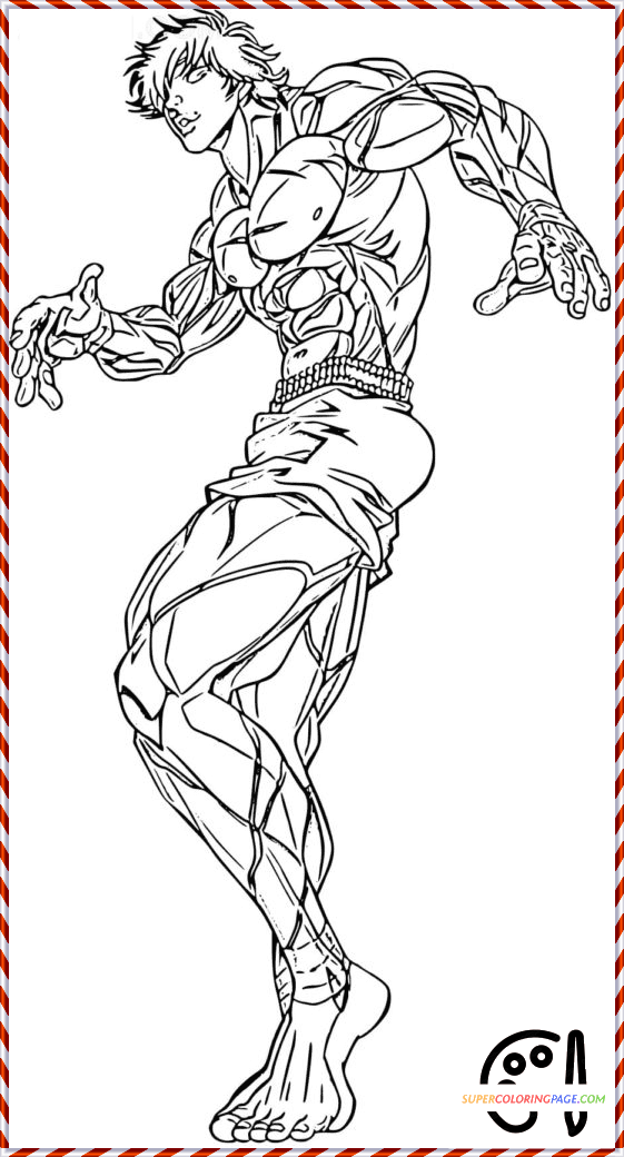 Baki Hanma Coloring Page