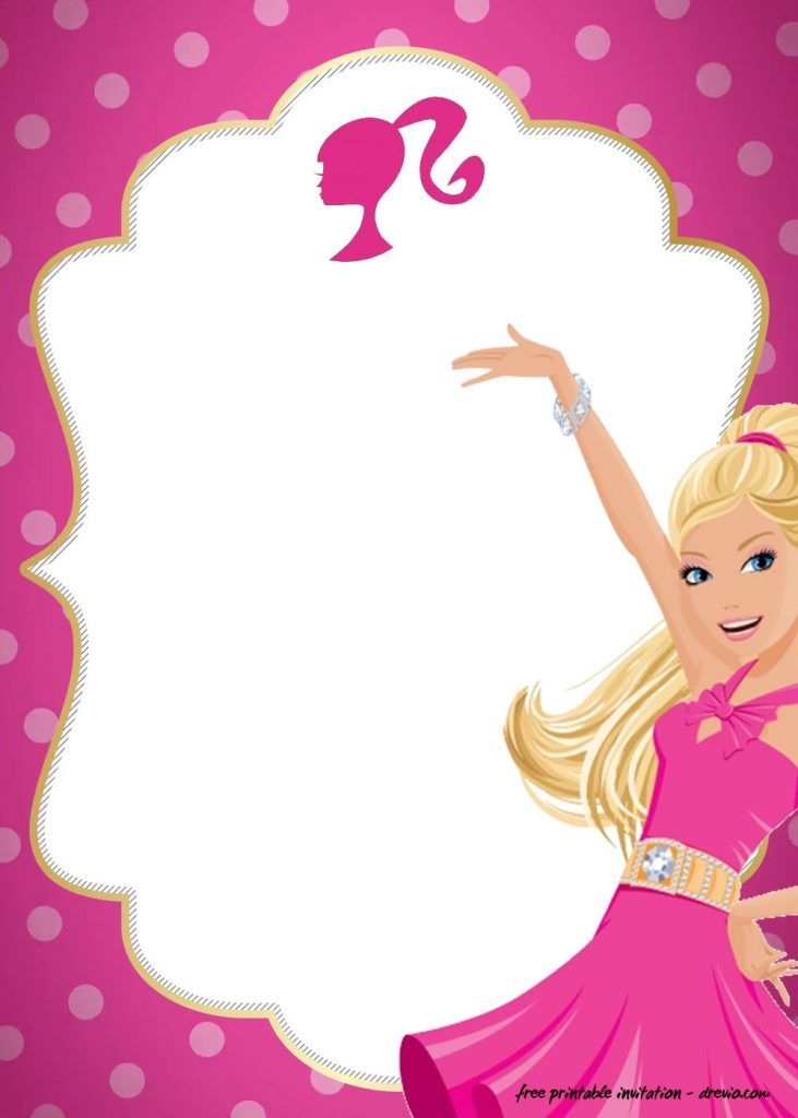 Barbie Invitation Template