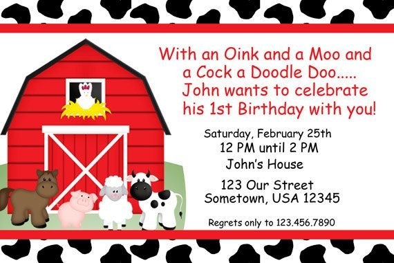 Barnyard Birthday Invitations