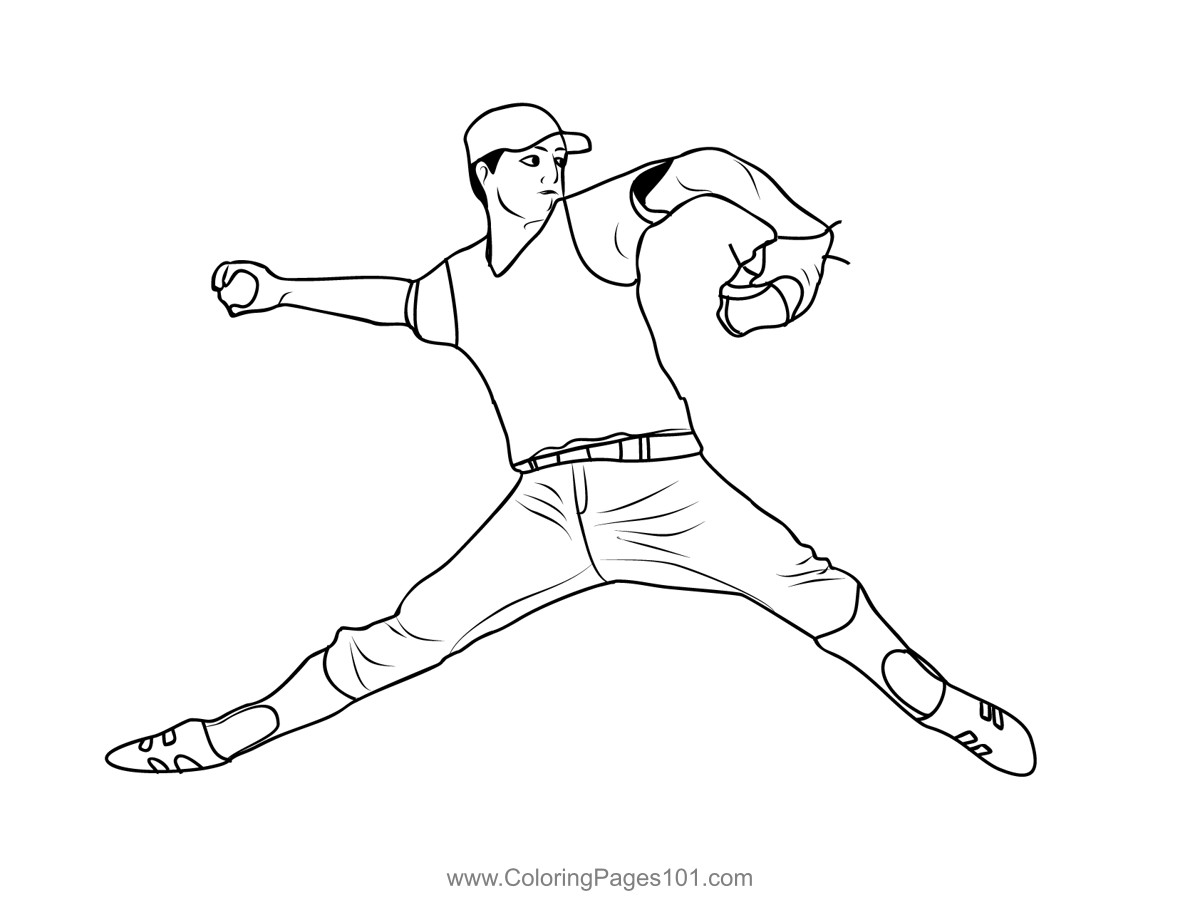 Coloring Pages Of Baseball