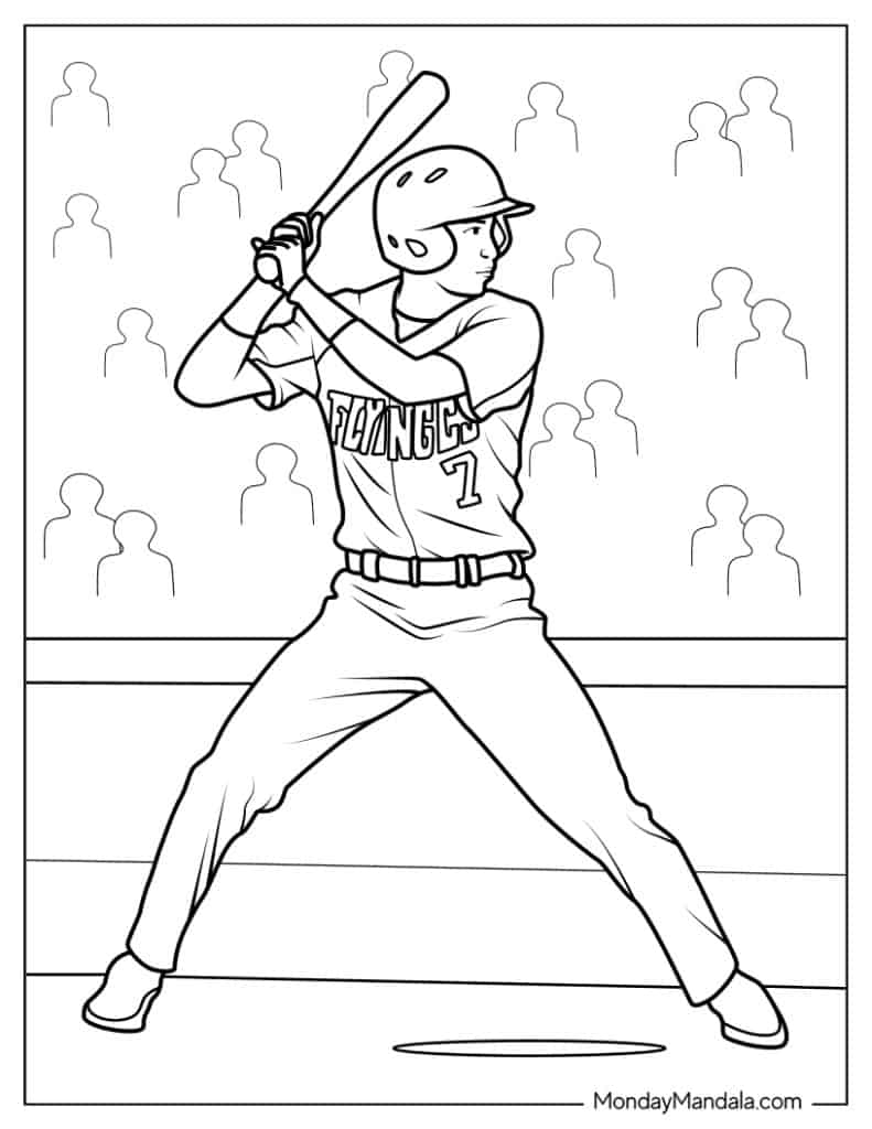 Baseball Coloring Pages Free Printable Free Printables Hub