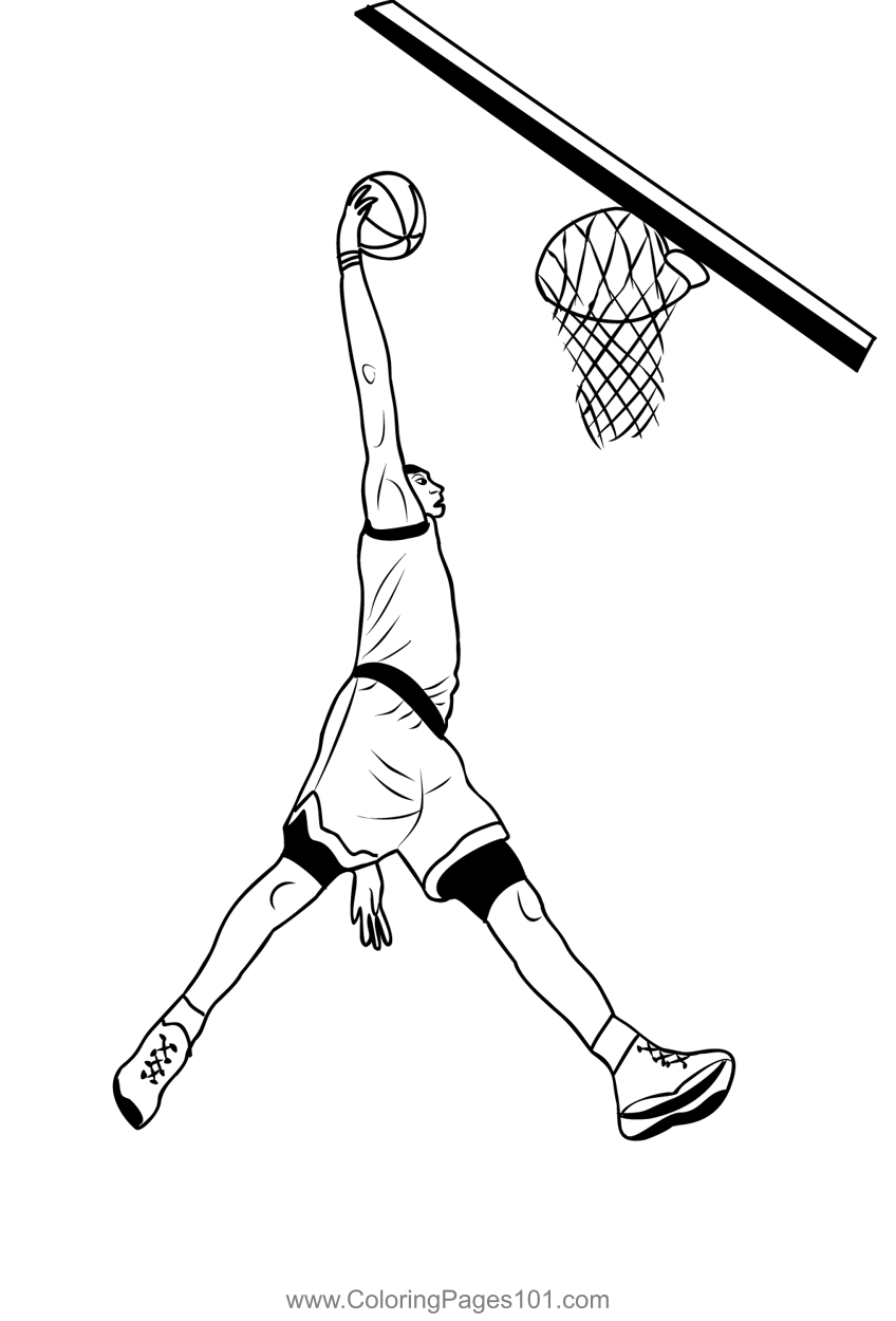 Basketball 1 Coloring Page For Kids Free Basketball Printable 