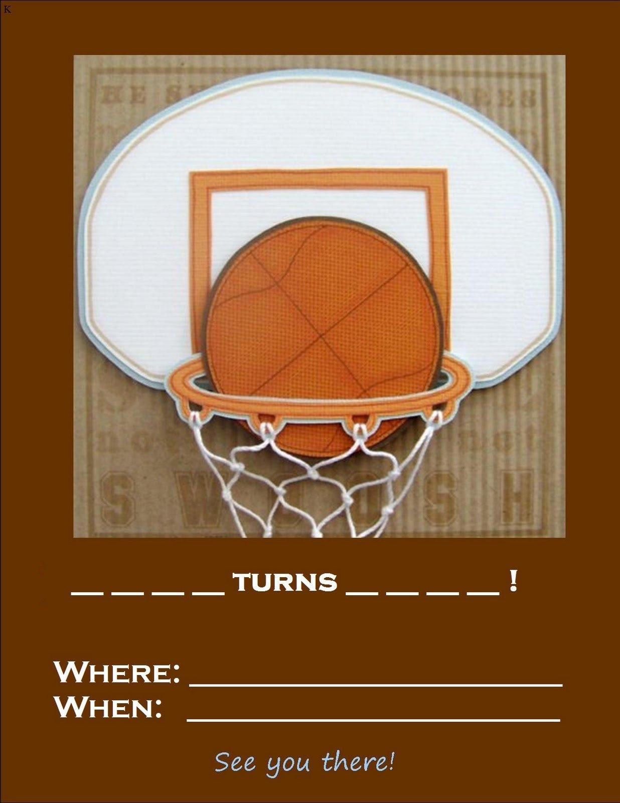 free basketball birthday invitation templates