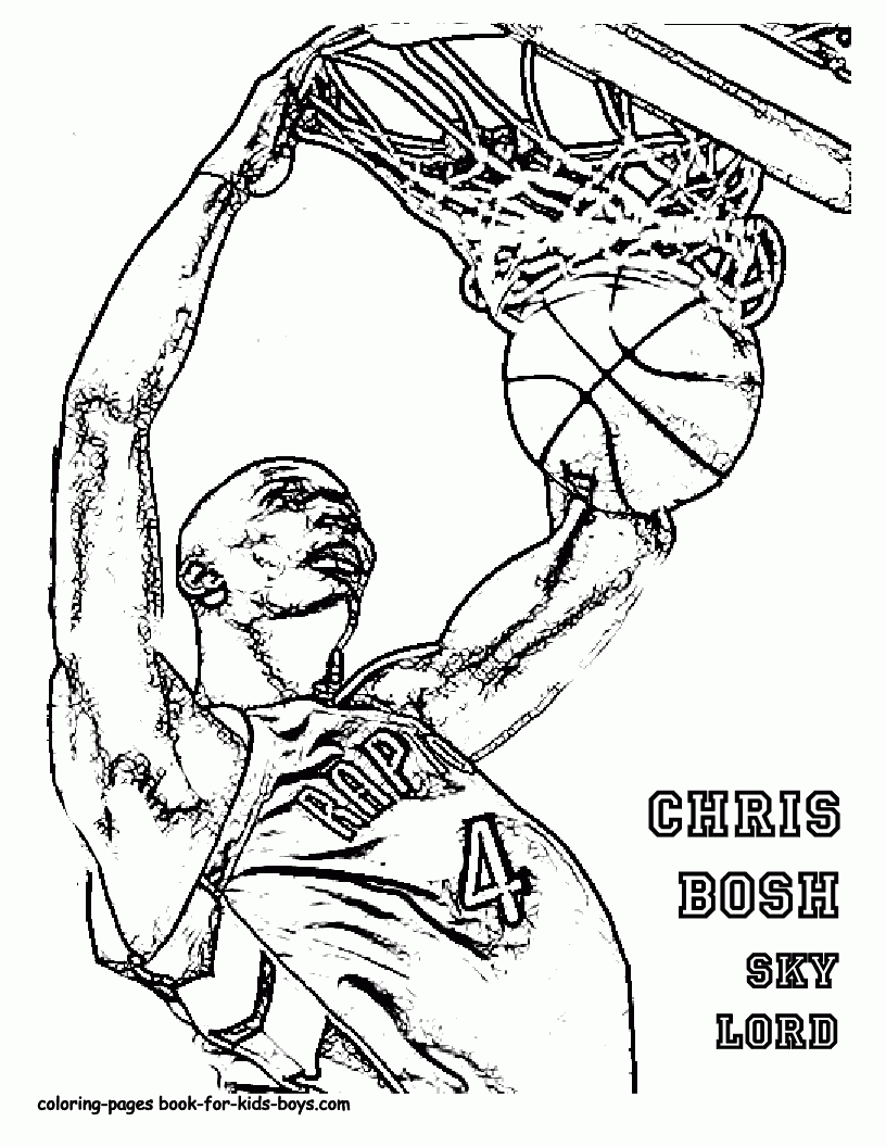 Basketball Coloring Book Pages