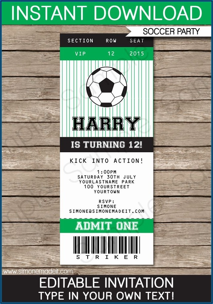 Basketball Ticket Birthday Invitation Template Free Invitations 