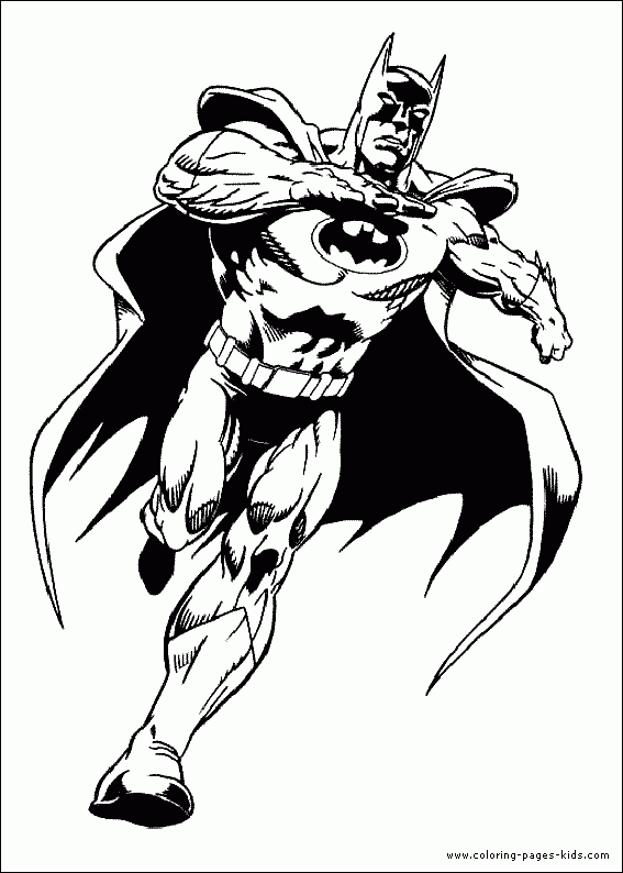 Batman Color Page Cartoon Color Pages Printable Cartoon Coloring 