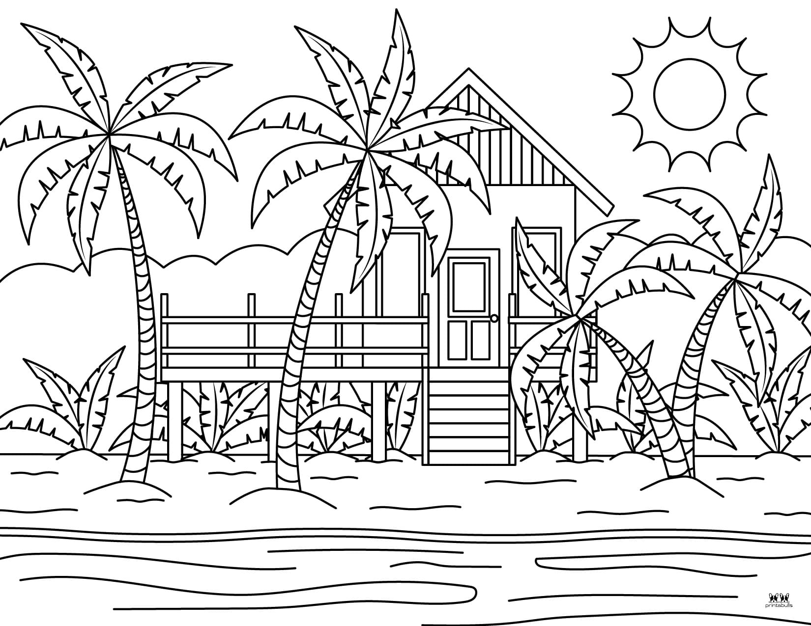 Coloring Book Pages Beach