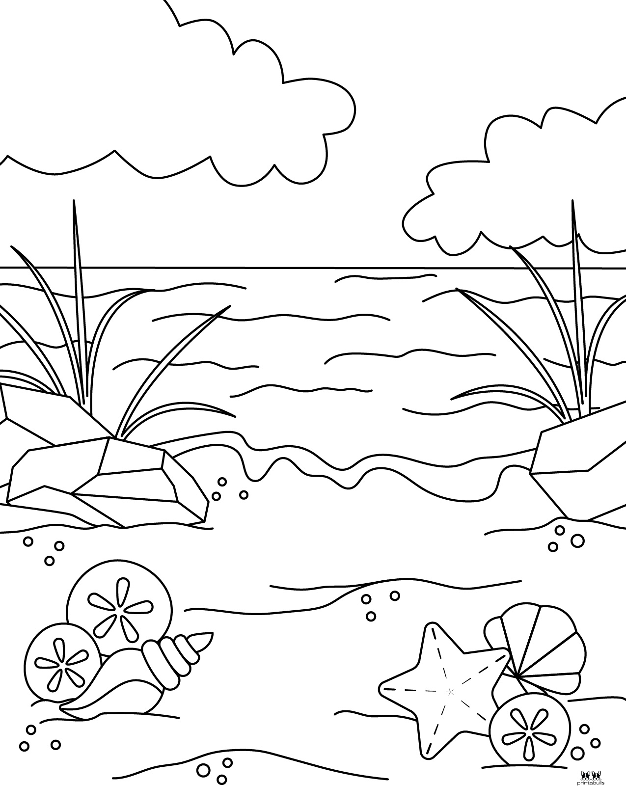 free beach coloring pages printable
