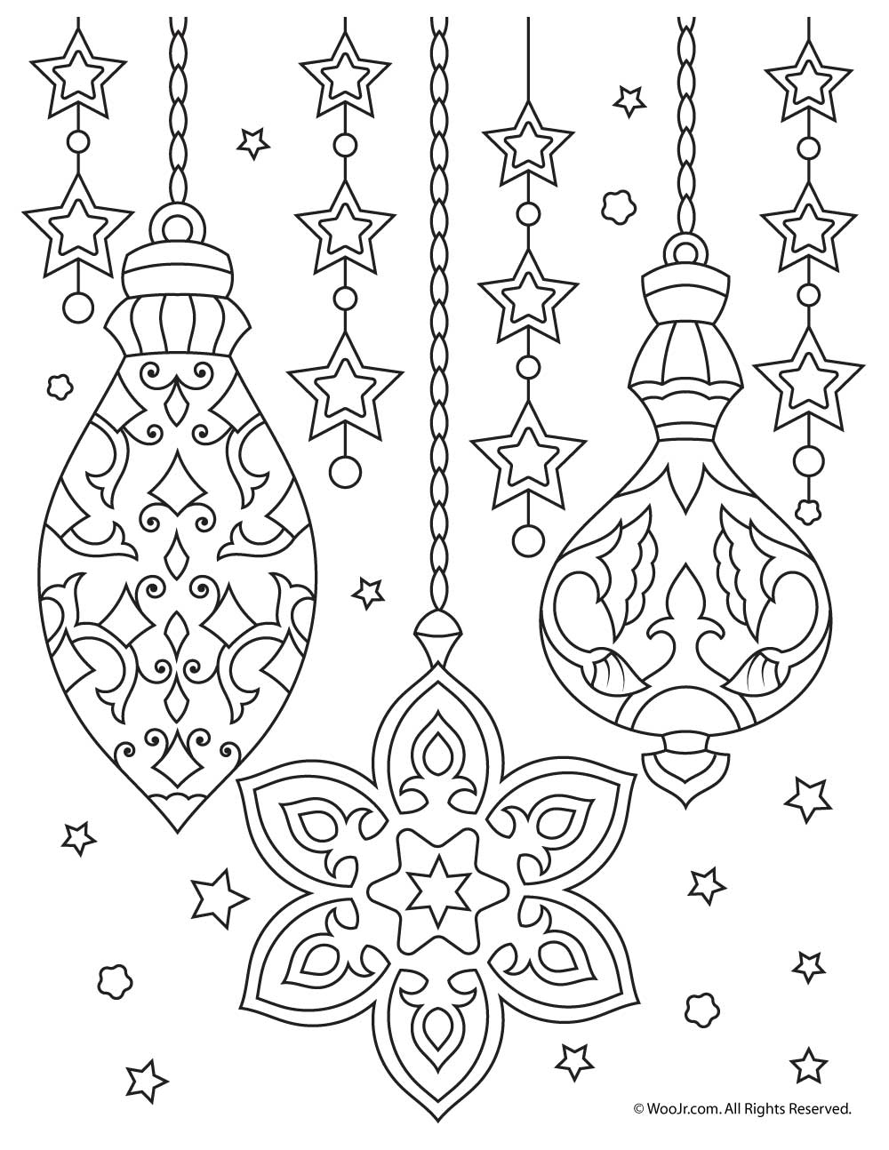 Beautiful Printable Christmas Adult Coloring Pages Woo Jr Kids 