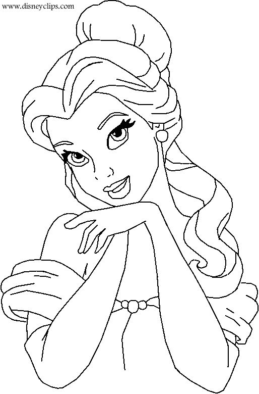 Belle Disney Princess Coloring Pages At GetDrawings Free Download